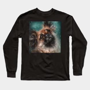 Painting of an Adorable Pekingese Dog Long Sleeve T-Shirt